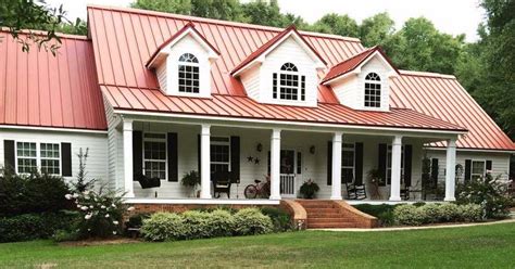 country style house with metal roof|black metal roof for farmhouse.